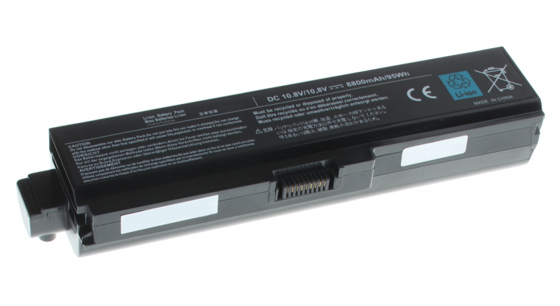 Аккумуляторная батарея для ноутбука Toshiba Satellite L750D-00U. Артикул 11-1499.Емкость (mAh): 8800. Напряжение (V): 10,8