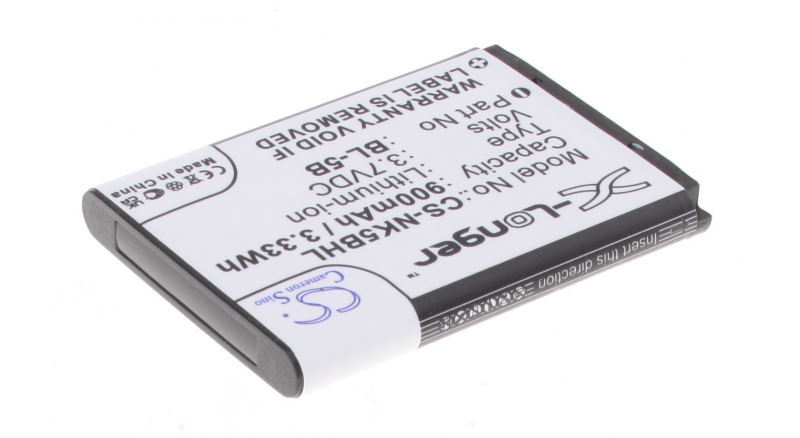 Аккумуляторная батарея BL-5B для телефонов, смартфонов BLU. Артикул iB-F653.Емкость (mAh): 900. Напряжение (V): 3,7