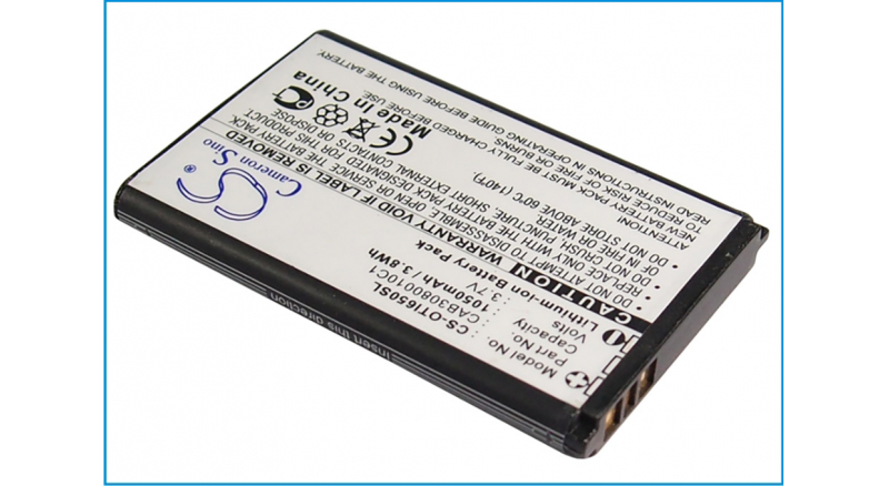 Аккумуляторная батарея для телефона, смартфона Alcatel OT-I650. Артикул iB-M500.Емкость (mAh): 1050. Напряжение (V): 3,7
