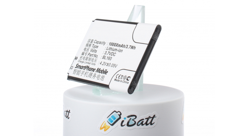 Аккумуляторная батарея iBatt iB-M2101 для телефонов, смартфонов LenovoЕмкость (mAh): 1000. Напряжение (V): 3,7