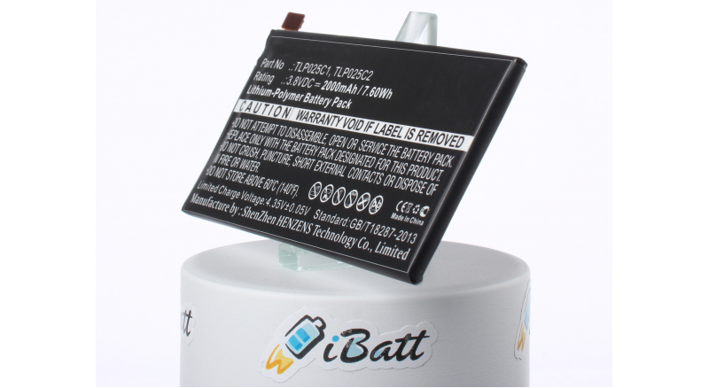 Аккумуляторная батарея для телефона, смартфона Alcatel OT-50560. Артикул iB-M1228.Емкость (mAh): 2000. Напряжение (V): 3,8