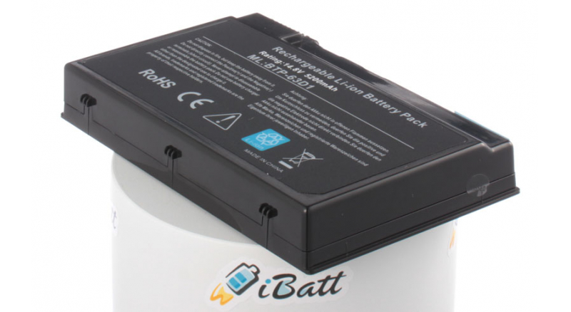 Аккумуляторная батарея iBatt iB-A147H для ноутбука AcerЕмкость (mAh): 5200. Напряжение (V): 14,8
