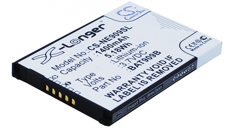 Аккумуляторная батарея BAT909B для телефонов, смартфонов NEC. Артикул iB-M2356.Емкость (mAh): 1400. Напряжение (V): 3,7