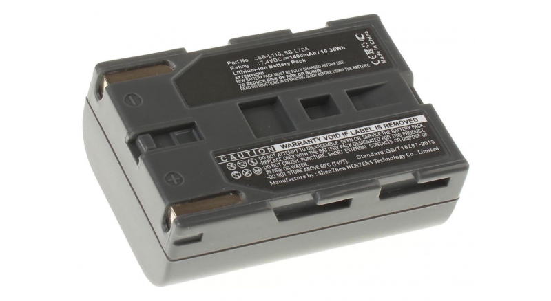 Аккумуляторные батареи для фотоаппаратов и видеокамер Samsung VP-D83Емкость (mAh): 1400. Напряжение (V): 7,4