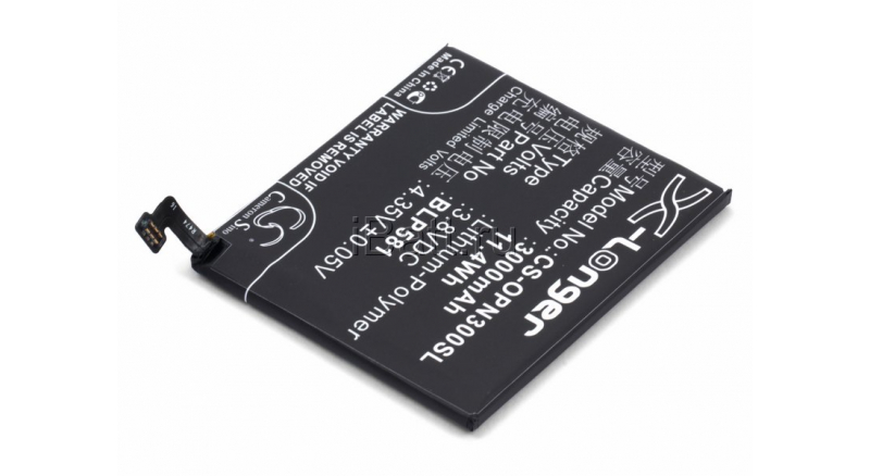 Аккумуляторная батарея BLP581 для телефонов, смартфонов OPPO. Артикул iB-M818.Емкость (mAh): 3000. Напряжение (V): 3,8