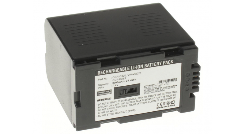 Аккумуляторные батареи для фотоаппаратов и видеокамер Panasonic PV-DV203Емкость (mAh): 3300. Напряжение (V): 7,4