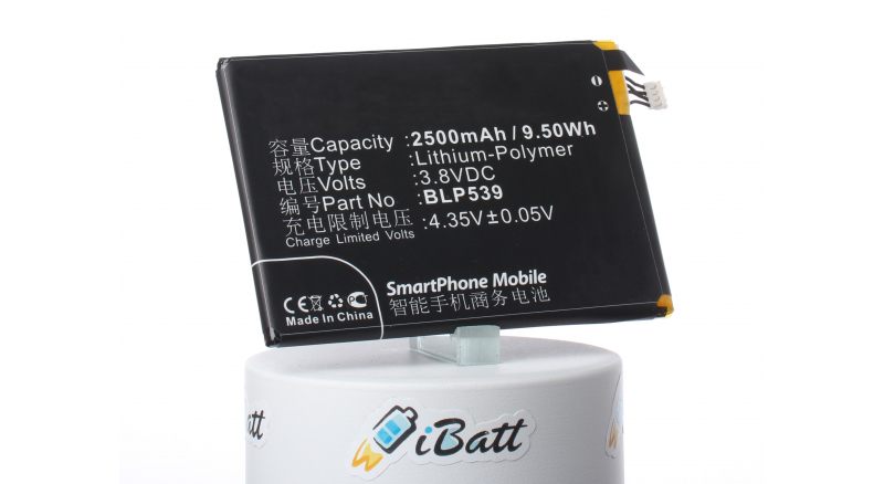 Аккумуляторная батарея iBatt iB-M731 для телефонов, смартфонов OPPOЕмкость (mAh): 2500. Напряжение (V): 3,8