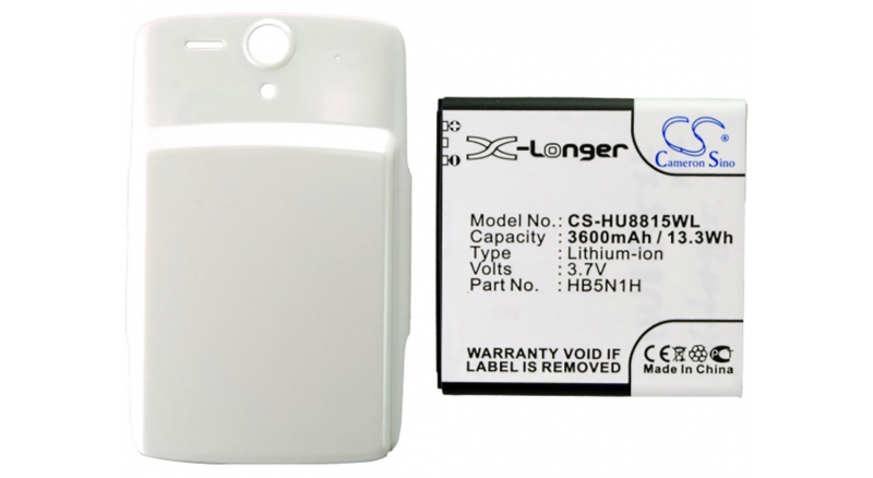 Аккумуляторная батарея для телефона, смартфона Huawei U8815 Ascend G300. Артикул iB-M472.Емкость (mAh): 3600. Напряжение (V): 3,7
