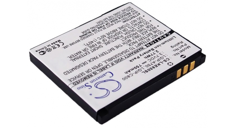 Аккумуляторная батарея LGIP-A750 для телефонов, смартфонов LG. Артикул iB-M2191.Емкость (mAh): 750. Напряжение (V): 3,7