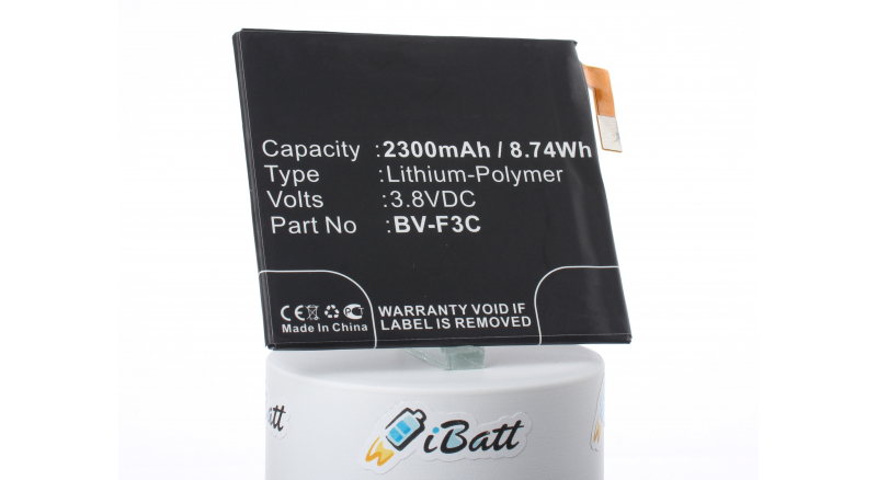 Аккумуляторная батарея iBatt iB-M2268 для телефонов, смартфонов MicrosoftЕмкость (mAh): 2300. Напряжение (V): 3,8