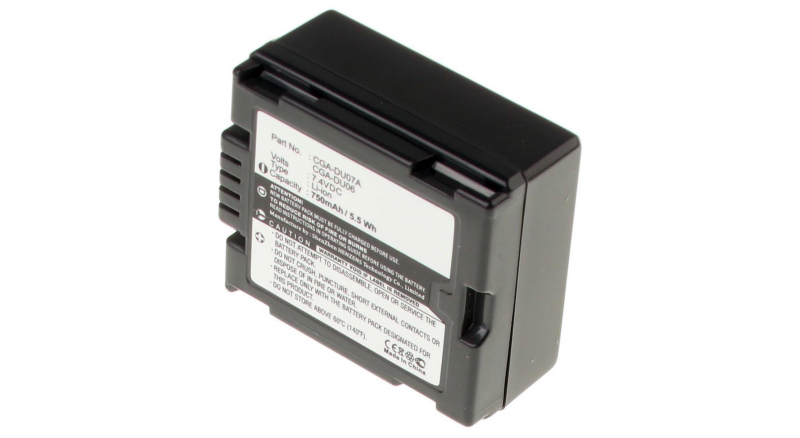 Аккумуляторные батареи для фотоаппаратов и видеокамер Panasonic NV-GS75EG-SЕмкость (mAh): 750. Напряжение (V): 7,4