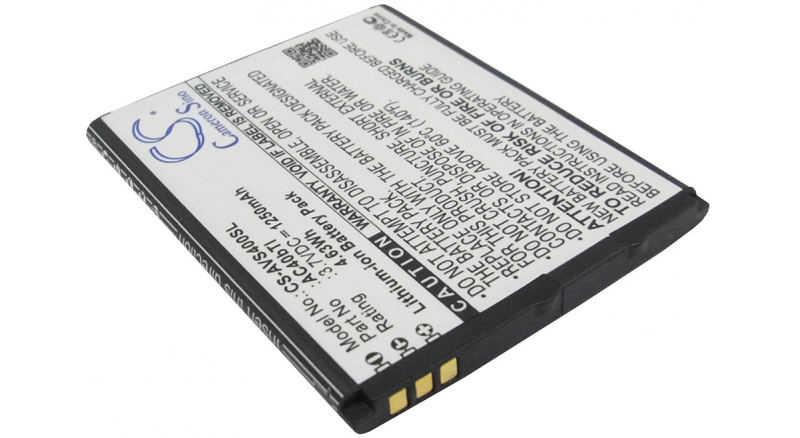 Аккумуляторная батарея для телефона, смартфона Archos Titanium 40b 4GB. Артикул iB-M1281.Емкость (mAh): 1250. Напряжение (V): 3,7