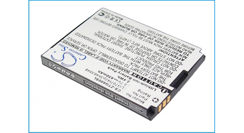 Аккумуляторная батарея iBatt iB-M529 для телефонов, смартфонов ZTEЕмкость (mAh): 650. Напряжение (V): 3,7