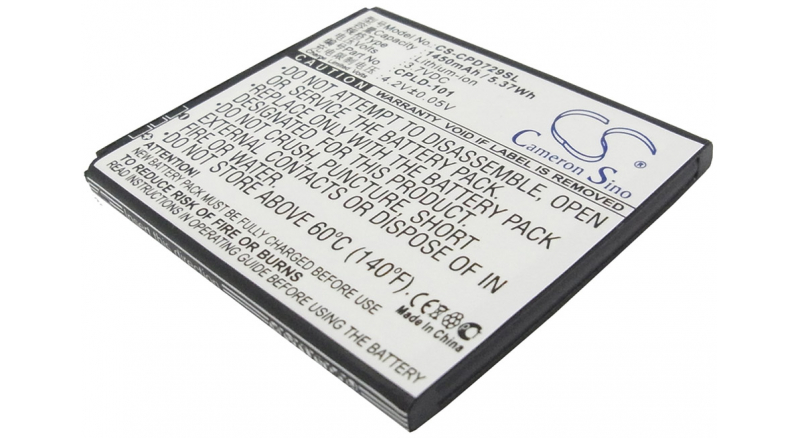 Аккумуляторная батарея CPLD-101 для телефонов, смартфонов Coolpad. Артикул iB-M1598.Емкость (mAh): 1450. Напряжение (V): 3,7