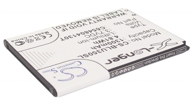 Аккумуляторная батарея iBatt iB-M1484 для телефонов, смартфонов BLUЕмкость (mAh): 1300. Напряжение (V): 3,7