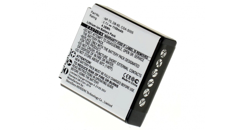 Аккумуляторная батарея NP-70 для фотоаппаратов и видеокамер FujiFilm. Артикул iB-F148.Емкость (mAh): 1150. Напряжение (V): 3,7