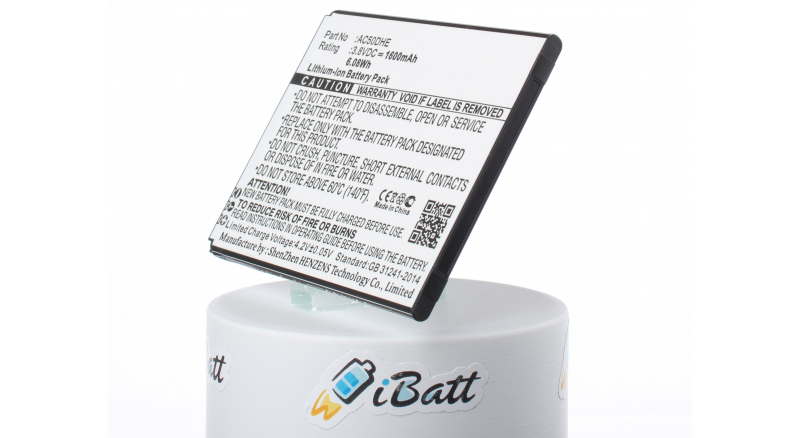 Аккумуляторная батарея iBatt iB-M1290 для телефонов, смартфонов ArchosЕмкость (mAh): 1600. Напряжение (V): 3,8