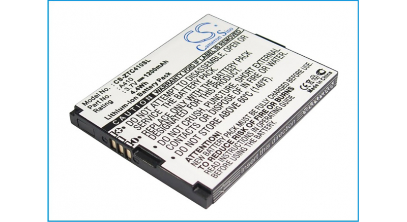 Аккумуляторная батарея для телефона, смартфона ZTE PCD Calcomp A410. Артикул iB-M3014.Емкость (mAh): 1200. Напряжение (V): 3,7