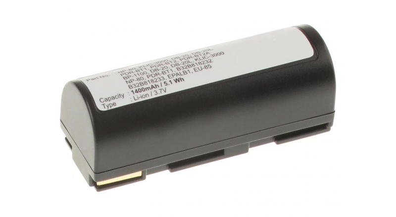 Аккумуляторная батарея NP-80 для фотоаппаратов и видеокамер FujiFilm. Артикул iB-F379.Емкость (mAh): 1400. Напряжение (V): 3,7