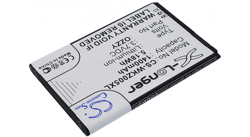 Аккумуляторная батарея iBatt iB-M2966 для телефонов, смартфонов WikoЕмкость (mAh): 1400. Напряжение (V): 3,7