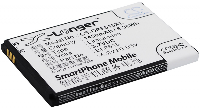 Аккумуляторная батарея iBatt iB-M2398 для телефонов, смартфонов OPPOЕмкость (mAh): 1450. Напряжение (V): 3,7