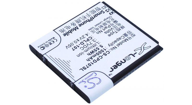 Аккумуляторная батарея для телефона, смартфона Coolpad 5109. Артикул iB-M1602.Емкость (mAh): 1500. Напряжение (V): 3,7