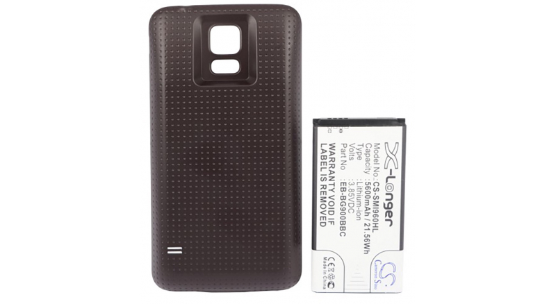 Аккумуляторная батарея для телефона, смартфона Samsung SM-G900F Galaxy S5. Артикул iB-M695.Емкость (mAh): 5600. Напряжение (V): 3,85