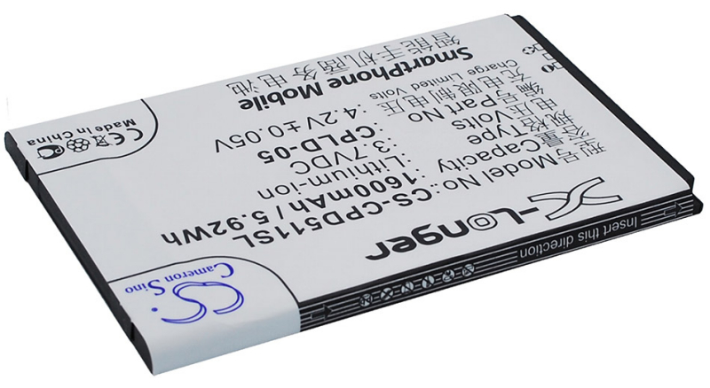 Аккумуляторная батарея iBatt iB-M1594 для телефонов, смартфонов CoolpadЕмкость (mAh): 1600. Напряжение (V): 3,7