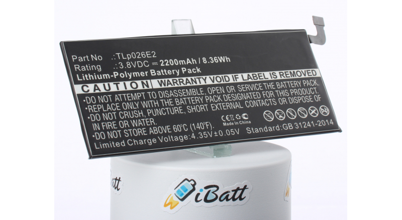 Аккумуляторная батарея для телефона, смартфона Alcatel One Touch Idol 4. Артикул iB-M1240.Емкость (mAh): 2200. Напряжение (V): 3,8