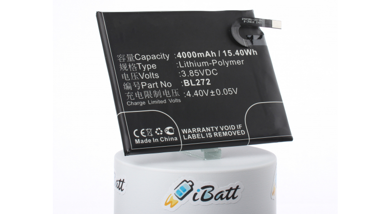 Аккумуляторная батарея iBatt iB-M2126 для телефонов, смартфонов LenovoЕмкость (mAh): 4000. Напряжение (V): 3,85
