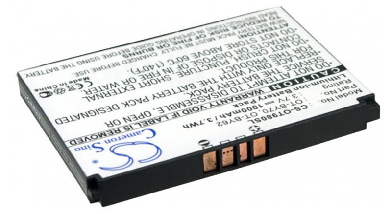 Аккумуляторная батарея для телефона, смартфона Alcatel One Touch 813F. Артикул iB-M1210.Емкость (mAh): 1000. Напряжение (V): 3,7