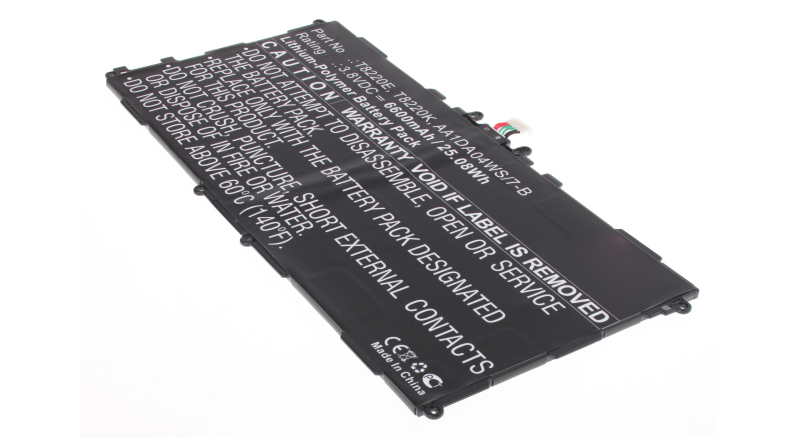 Аккумуляторная батарея для ноутбука Samsung Galaxy Tab Pro 10.1 T525. Артикул iB-A853.Емкость (mAh): 6600. Напряжение (V): 3,8