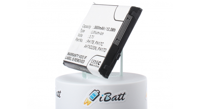 Аккумуляторная батарея AHTXD2SN для телефонов, смартфонов i-mate. Артикул iB-M130.Емкость (mAh): 3600. Напряжение (V): 3,7
