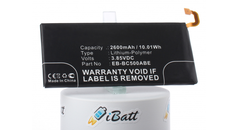 Аккумуляторная батарея EB-BC500ABA для телефонов, смартфонов Samsung. Артикул iB-M2710.Емкость (mAh): 2600. Напряжение (V): 3,85