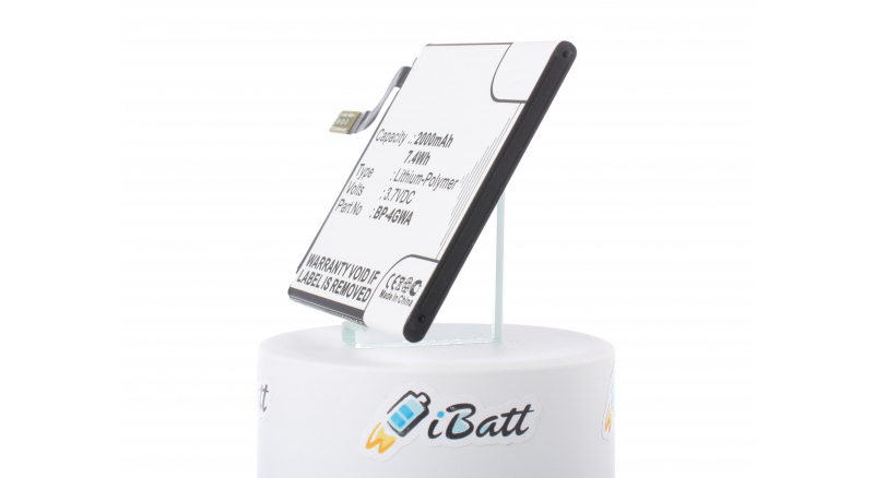 Аккумуляторная батарея iBatt iB-M604 для телефонов, смартфонов NokiaЕмкость (mAh): 2000. Напряжение (V): 3,7