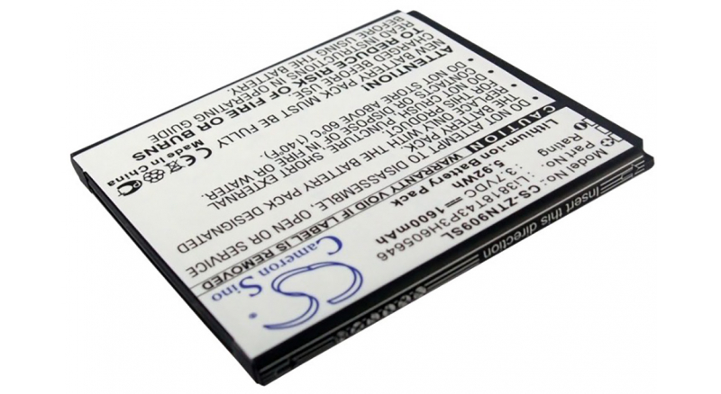 Аккумуляторная батарея iBatt iB-M608 для телефонов, смартфонов ZTEЕмкость (mAh): 1600. Напряжение (V): 3,7