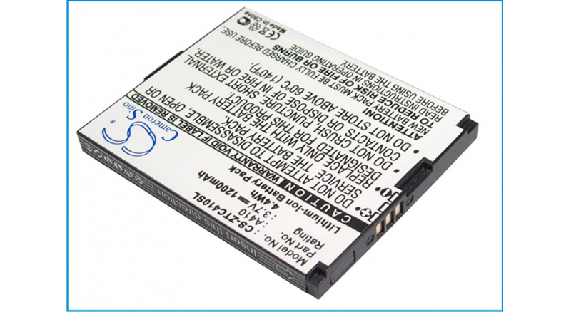 Аккумуляторная батарея для телефона, смартфона ZTE PCD Calcomp A410. Артикул iB-M3014.Емкость (mAh): 1200. Напряжение (V): 3,7