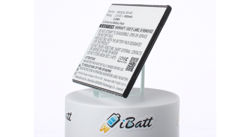 Аккумуляторная батарея iBatt iB-M1858 для телефонов, смартфонов HighscreenЕмкость (mAh): 1600. Напряжение (V): 3,8