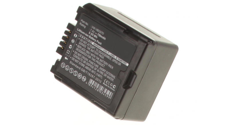Аккумуляторная батарея VW-VBG130E-K для фотоаппаратов и видеокамер Panasonic. Артикул iB-F377.Емкость (mAh): 750. Напряжение (V): 7,4