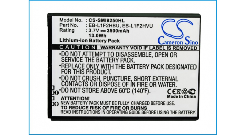 Аккумуляторная батарея EB-L1F2HBU для телефонов, смартфонов Samsung. Артикул iB-M2745.Емкость (mAh): 3500. Напряжение (V): 3,7