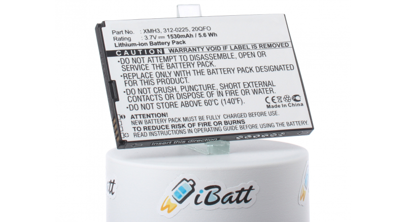 Аккумуляторная батарея iBatt iB-M404 для телефонов, смартфонов DellЕмкость (mAh): 1530. Напряжение (V): 3,7