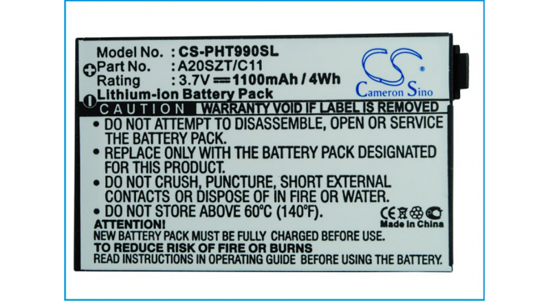 Аккумуляторная батарея для телефона, смартфона Philips Xenium 9@9t. Артикул iB-M2508.Емкость (mAh): 1100. Напряжение (V): 3,7