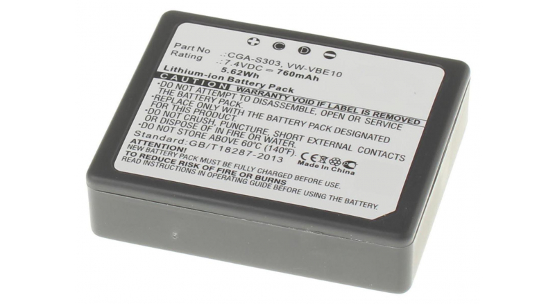 Аккумуляторные батареи для фотоаппаратов и видеокамер Panasonic SDR-S300Емкость (mAh): 760. Напряжение (V): 7,4