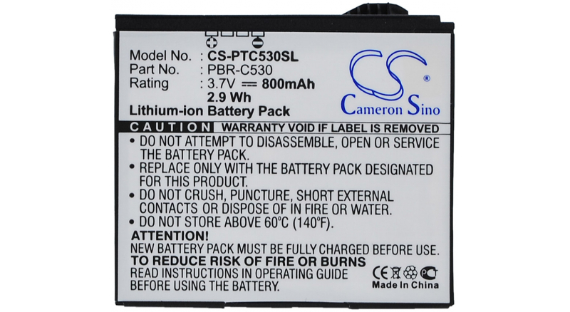 Аккумуляторная батарея для телефона, смартфона Pantech Reveal C790. Артикул iB-M2460.Емкость (mAh): 800. Напряжение (V): 3,7