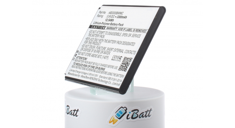 Аккумуляторная батарея iBatt iB-M2554 для телефонов, смартфонов PhilipsЕмкость (mAh): 3300. Напряжение (V): 3,8