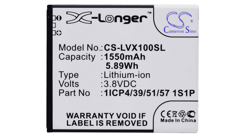 Аккумуляторная батарея iBatt iB-M2077 для телефонов, смартфонов LAVAЕмкость (mAh): 1550. Напряжение (V): 3,8