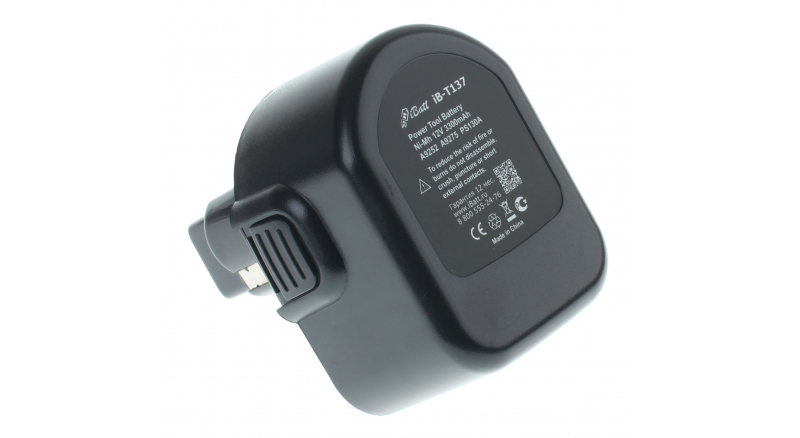 Аккумуляторная батарея iBatt iB-T137 для шуруповертов и другого электроинструмента Black & DeckerЕмкость (mAh): 3300. Напряжение (V): 12