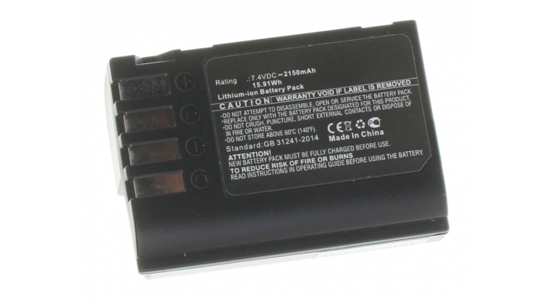 Аккумуляторные батареи для фотоаппаратов и видеокамер Panasonic Lumix GH5SЕмкость (mAh): 2150. Напряжение (V): 7,4