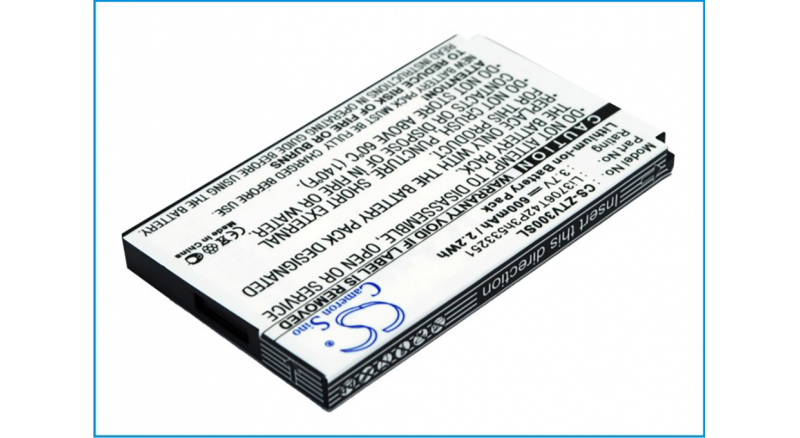 Аккумуляторная батарея iBatt iB-M3018 для телефонов, смартфонов ZTEЕмкость (mAh): 600. Напряжение (V): 3,7