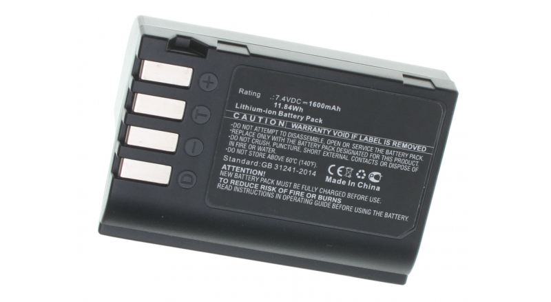 Аккумуляторные батареи для фотоаппаратов и видеокамер Panasonic Lumix DC-S5KЕмкость (mAh): 1600. Напряжение (V): 7,4